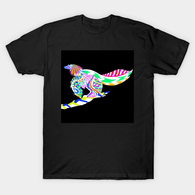 dino bird in mayan wings ecopop T-Shirt by jorge_lebeau